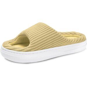 Slippers Memory OpenToe House Bedroom Corduroy Lightweight Shoes Comfy for Women